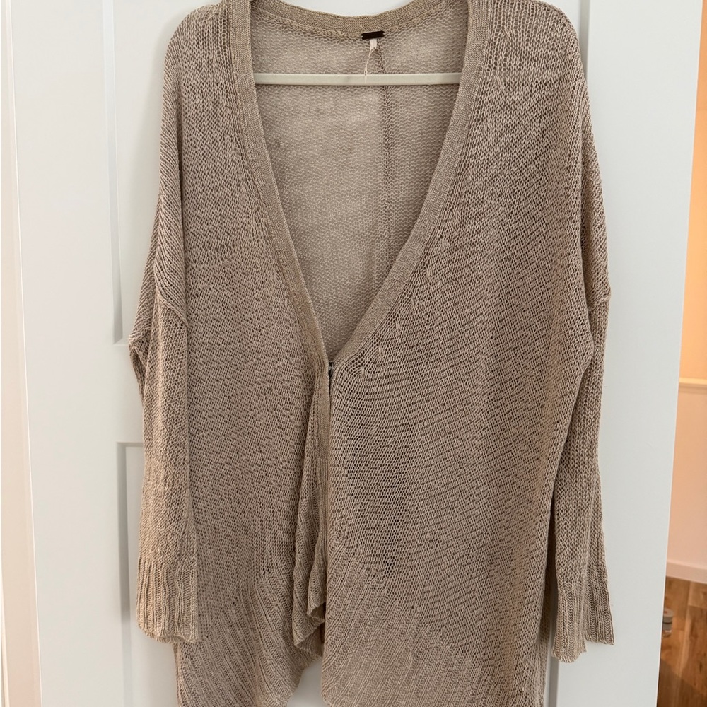 Free People Asymmetrical Knit Cardigan